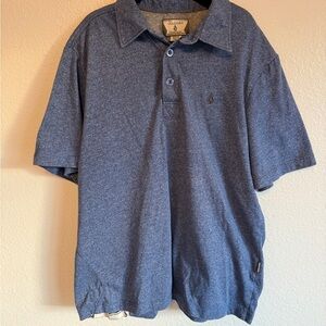 Volcom Boy's Heathered Navy Polo Shirt